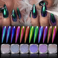 12 Colors Multi Chrome Nail Glitter Powder Nail Art Decorations Magic Mirror Effect Easy Apply CE Certified
