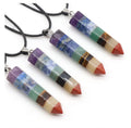 Fashion Reiki Healing Crystal Natural Stone 7 Chakra Necklace Hexagonal Crystal Necklace Orgonite Jewelry