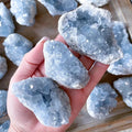 Wholesale Natural Crystal Celestite Clusters Ornaments Raw Stone Specimen Crystal for Home Decor