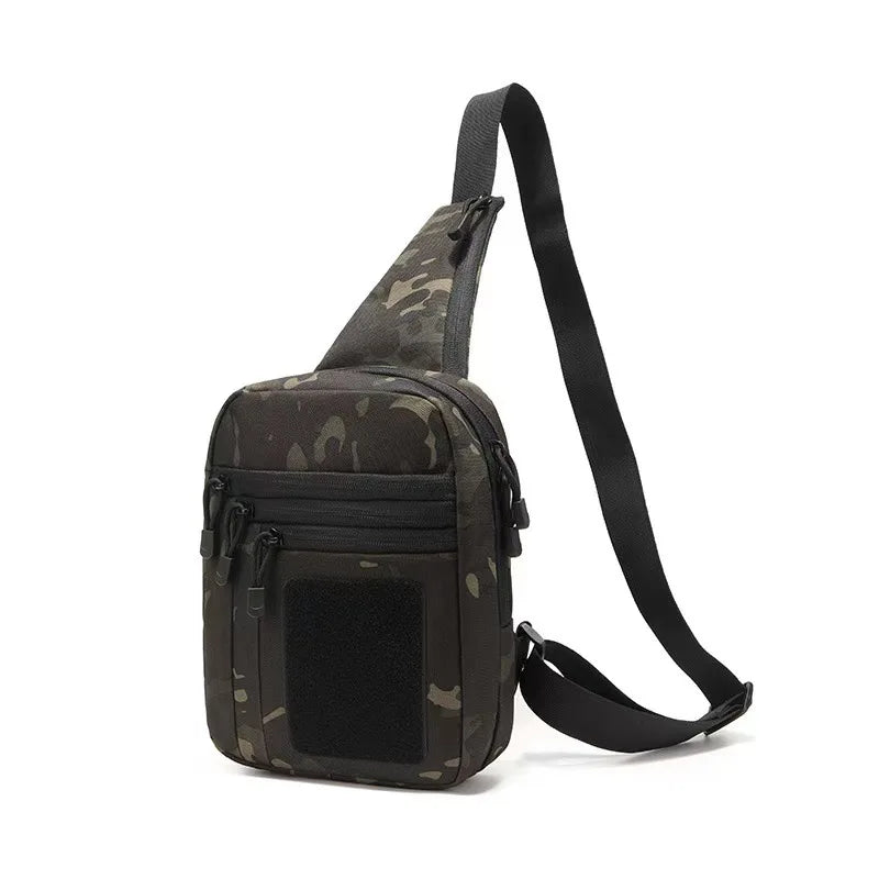 Men's Tactical Nylon Shoulder Messenger Sling Concealed Carry Concealed Carry Holster Pouch Chest Bag