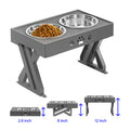 Pet Cat Food Bowl Stainless Steel Dog Water Bowl Adjustable Elevated Raised Dog Bowls Stand