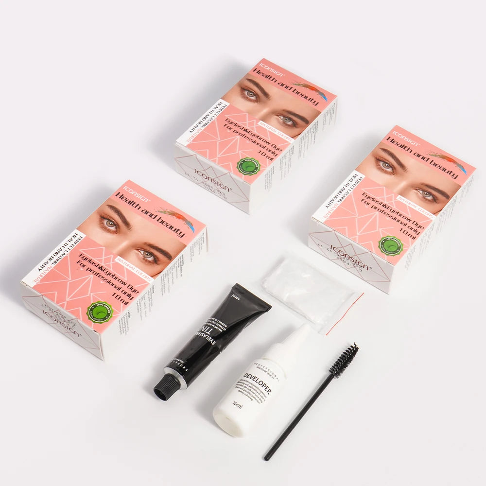 Iconsign Long Lasting  Eyebrow Tint Private Label Brow Tint Set Salon Use Eyebrow Tint Wholesale Water-proof Eyebrow