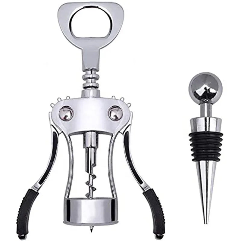 Custom Logo Bottle Opener Waiters Friend Corkscrew Bar Tools Wing Corkscrew Wine Opener Gift Set