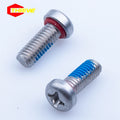 DIN JIS ANSI M3 M4 6-32 Stainless Steel Pan Nylon Patch Head Waterproof Dustproof  Leakproof O-Ring Sealing Rounded Head Screw