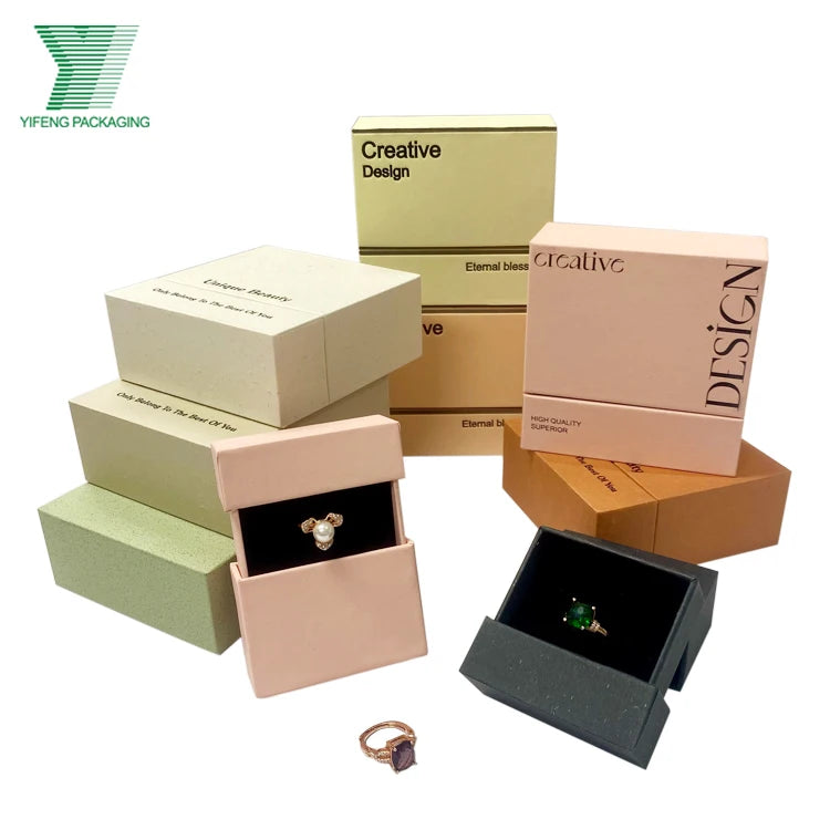 Custom Rigid Cardboard Paper Luxury Sliding Jewelry Gift Box Ring Earrings Bracelet Necklace Jewelry Packaging Box with Foam