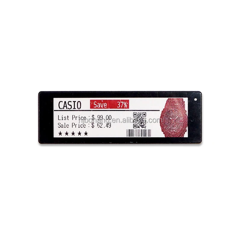 Bohang Rectangle Design E-shelf Label ESL 2.4 GHz Wireless E-ink Price Tag for Supermarket DJ-WP0430BWR