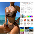 2025 Custom Retro Woman Bandage Bikini Set Luxury Swimsuit with Crystal Beading New Design Bandeau Swimwear for Women