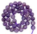 CR5040 Wholesale Purple Round Natural Gemstone Amethyst Beads