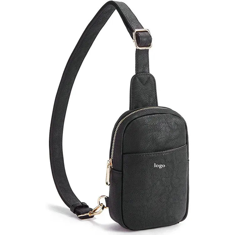 Women's Fashion PU Leather Shoulder Messenger Bag Mobile Phone Crossbody Luggage Pouch for Waist Side Chest for Travel