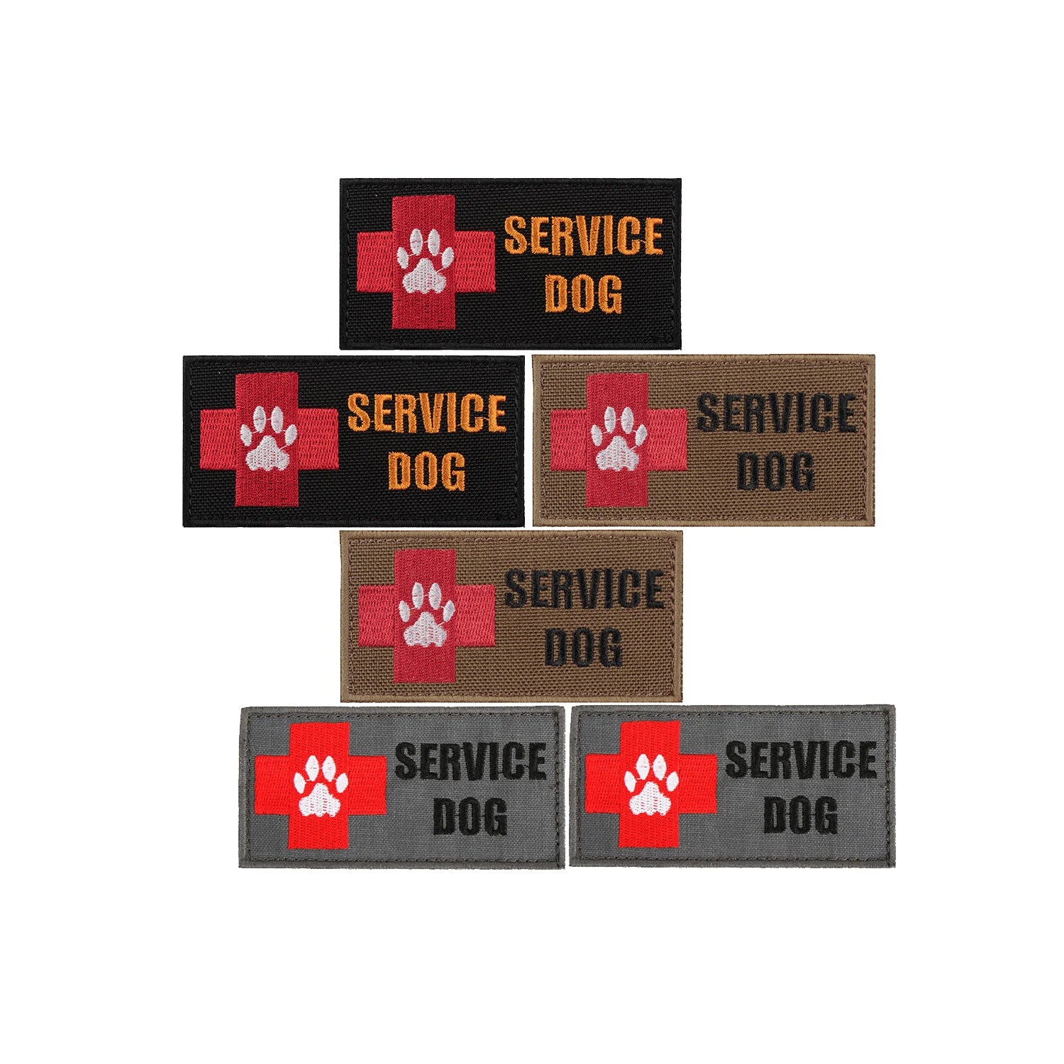 Service Dog Rescue Team Armband Embroidery Badges Patches With Hook and Loop