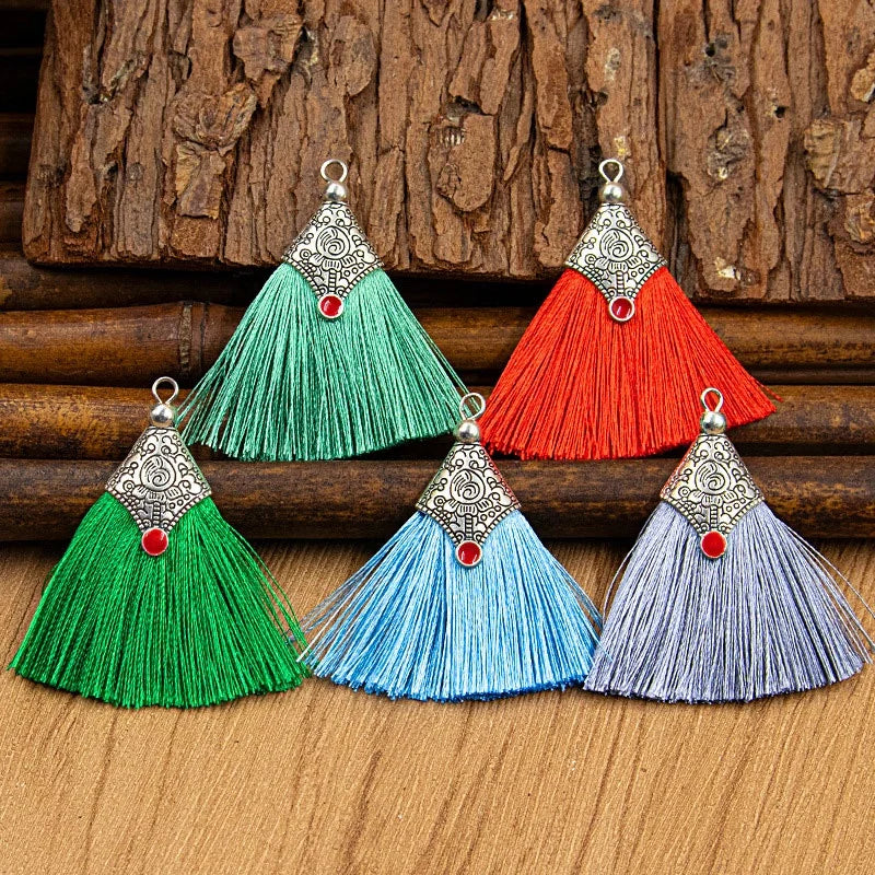 Mini 7cm Handmade Soft Polyester Tassel Jewelry Making Earrings Keychains Bookmarks Curtains Garment Cellphone Decorative Home