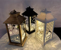 Pafu Ramadan Decorations Table Decor Lantern with Flickering LED Eid Mubarak Lantern with LED Decorative Hanging Lantern
