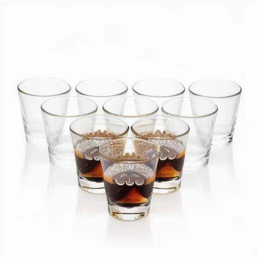 Funny Shot Glasses Custom Printing logo Sublimation Espresso Split Shot Glasses 1.5oz 2oz Small Bullet Shot Glass