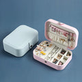 Women Leather Mirror Jewelry Packaging Jewelry Carrying Storage Case Box Container