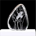 Luxury Home Decoration Items Personalized 3D Laser Engraving Crystal Home Tabletop Decor