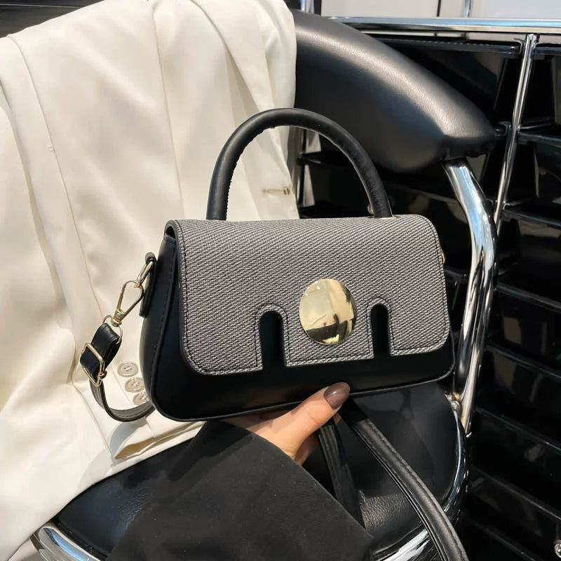Small PU Leather Flap Bags for Women 2025 Spring Summer New Luxury Panelled Shoulder Crossbody Bag Females Handbags and Purses