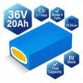 DE Stock 36V20Ah Blue PVC Lithium Battery for E-Bikes Scooters 2600mAh 10s8p Cells & 20A BMS with 3A Big Warhead Plug