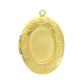 Raw Brass Oval Type 37 to 41 Patterned Photo Locket Blank Factory Provide Photo Frame Locket Pendant Necklace Hinge
