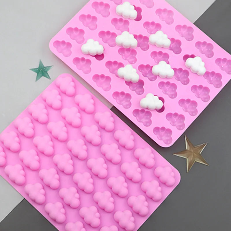 New 36 Cavities Cloud Shape 3D Silicone Mold for Chocolate Candy Biscuit Cake Decoration Mold