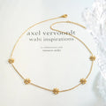 Fashion Jewelry 18K Gold Plated Sweet Daisy Flower Stainless Steel Clavicle Chain Choker Necklaces for Girls