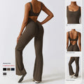 OEM Factory Out Jumpsuit for Women Hip-lift Sports Fitness One Piece Jumpsuits Women Sports Bodysuit With Wide Leg