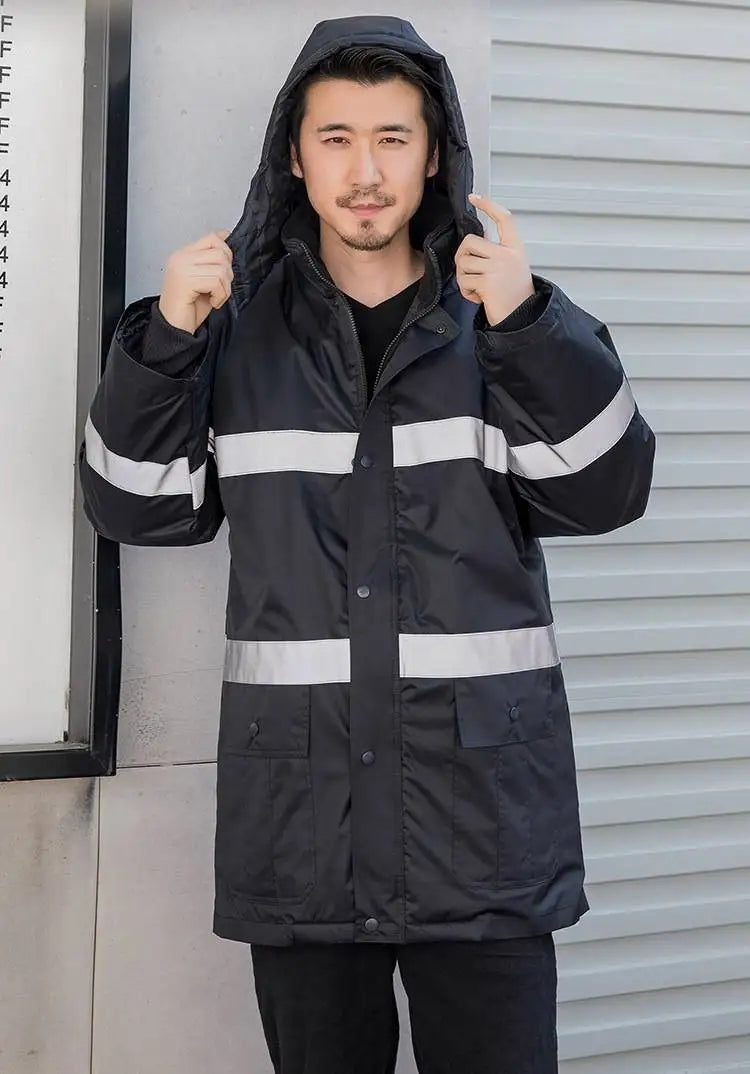 Waterproof Thermal Insulated Work Jacket for Men Outdoor Labor Protection Anti-Freeze - for Crew Sanitation Workwear