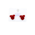 ERS312ST043 12/16mm Glitter Acrylic Castle Stud Earrings Female Mouse Head Stud Earrings-ST-5