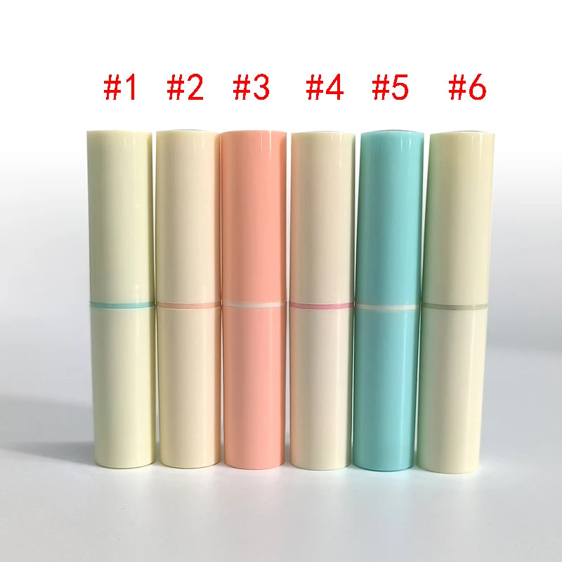 KH038 in Stock Lip Balm Container Cylinder White Lipbalm Tube Private Label Custom Multicolour Tube Cheap Lip Balm Packaging