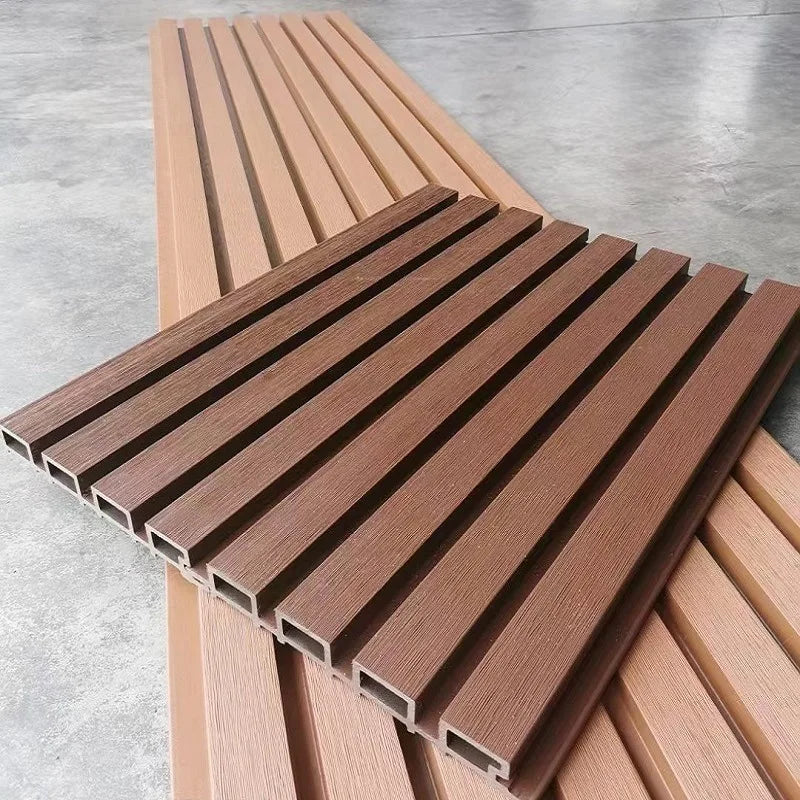 Modern Design Co-Extruded WPC Fluted Wall Cladding Panel Outdoor Waterproof Exterior with Moisture-Proof Function