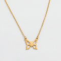 Joolim Jewelry 18K Gold Plated Simple Lines Butterfly Pendant Choker Necklace Stainless Steel Jewelry Wholesale