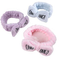 Custom Beauty Headband Quick Dry Women OMG logo  Bow Tie Makeup Designer Stretch Headbands