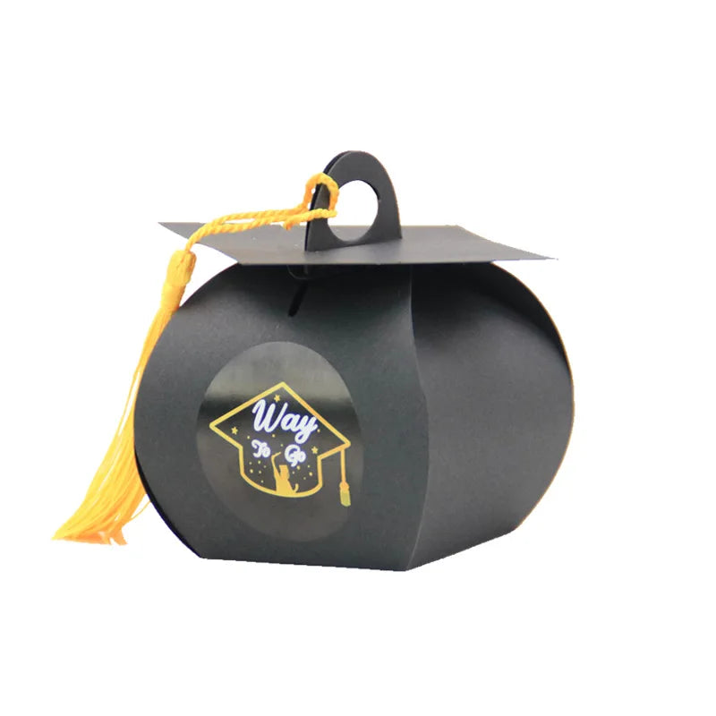 CSMD Chinese Manufacturers Wholesale Paper Material Hot Sale Doctor Type Black Color Graduate Favors Box for Students