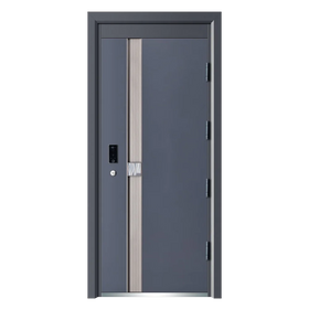 Chinese Entrance Steel Door Exterior Front Double Doors for Houses Security Metal Steel Doors With Smart Lock