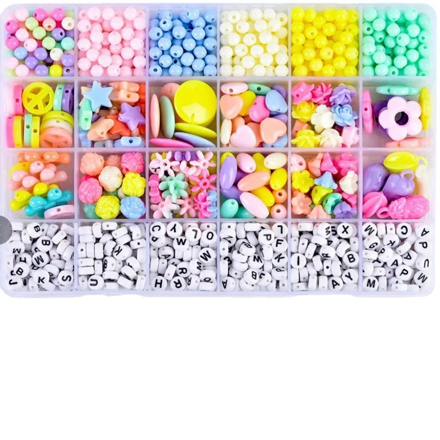 Beads for Jewelry Making Baked Paint Solid Color Glass Seed Beads Set Acrylic Letter Beads