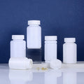 White Health Products Bottles PET Pill Capsule Vitamin Tablet Supplement Small Medicine Bottle Empty Containers in STOCK Plastic