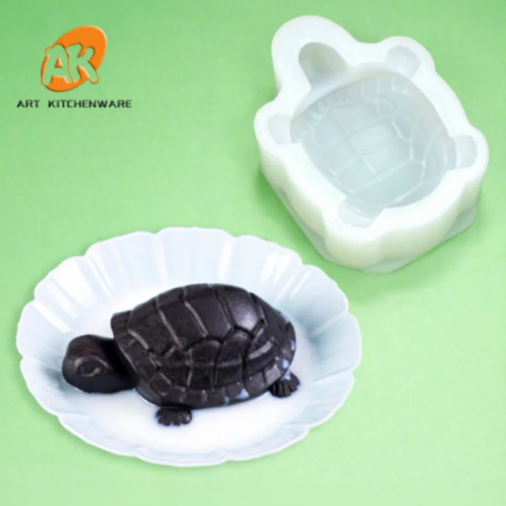 AK Turtle 3D Silicone Tortoise Jelly Fondant Cake Mold Decoration Silicone Chocolate Mould DIY Sugar Craft Candle Resin Molds