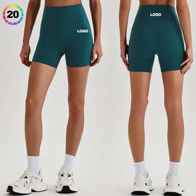 Women's High Quality Buttery Soft Breathable Sports Shorts Nude Feeling Stretchy High Waist Workout Yoga Gym Fitness Shorts
