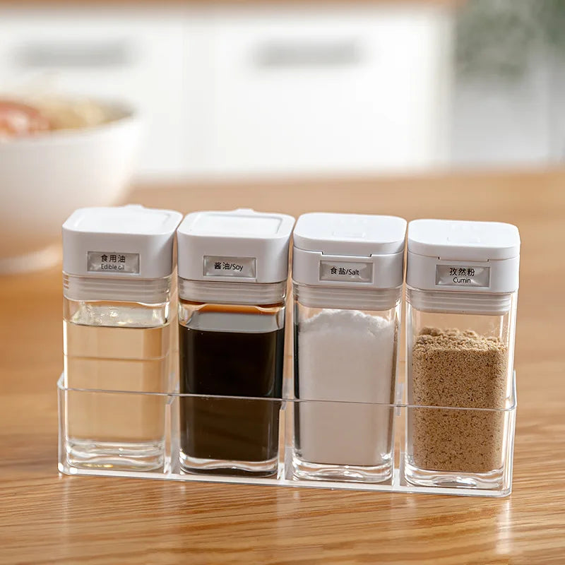 High Quality Kitchen Seasoning Storage Bottle Combination Set Simple Plastic Oil Storage Bottle