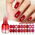 AS Trend 9 Colors Cherry Red Cat Eye Gel Nail Polish 15ml Varnish Private Label Custom Ruby Cat Eye Gel Polish Nail Supplier