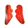 Huiying Summer Welcomed Natural Jagged Mookaite jasper Face Gua Sha Massage Board Tools for Beauty Wing Guastone