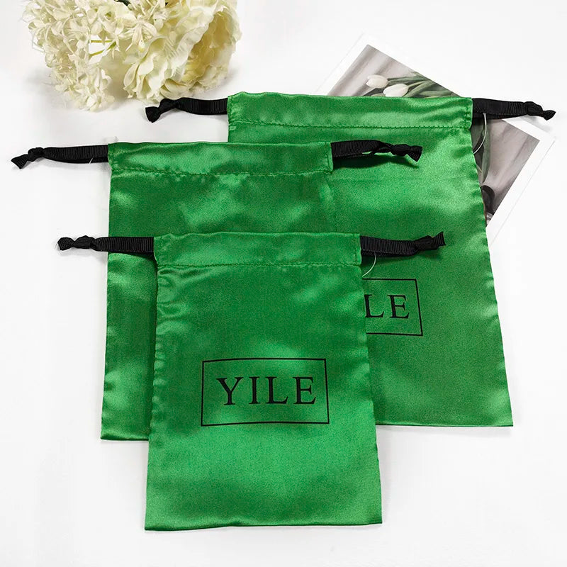 Customized Satin Dust Bags for Handbags Cinch Gift Tote Drawstring Bag Silk Jewelry Hair Shoe Packaging Cosmetic Gift Bags
