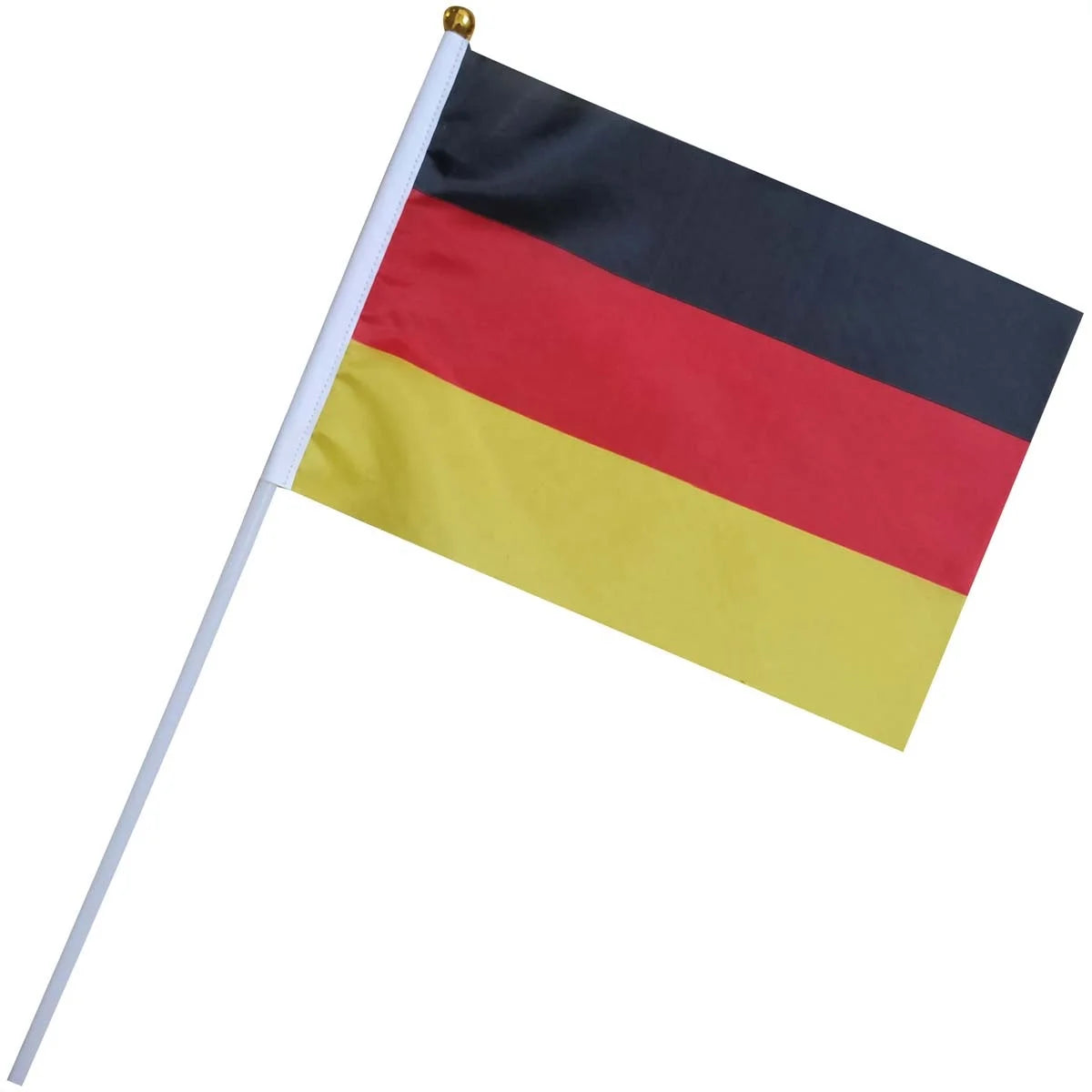 2022 World Football Cup Outdoor RTS Top 32 Countries Hand Waving Flags DE German Edition Polyester Fabric PP Pole