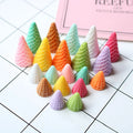 Wholesale Price Two Size Artificial Miniature 3d Ice Cream Cone Resin Cabochon for Keyring