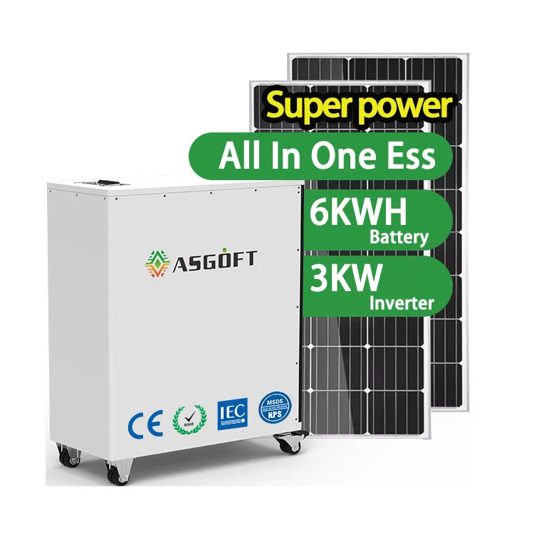 220V Emergency Power Supply 6000Wh Charged by Solar AC Outlet Cars Solar Generator 3000W Portable Power Station