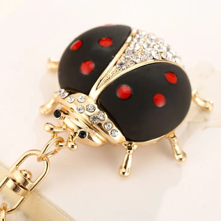 Cute Black Ladybug Wallet Bag Key Chain Keyring Ladybug Acrylic Keychain Animal Doll Keychain Ladybug Keychain Near Me