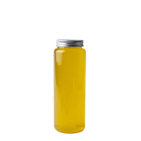 Hot Sale 500ml PET Transparent Cylinder Beverage Bottle Screen Printed Plastic Bottle Aluminum Screw Cap Tea Juice Packaging