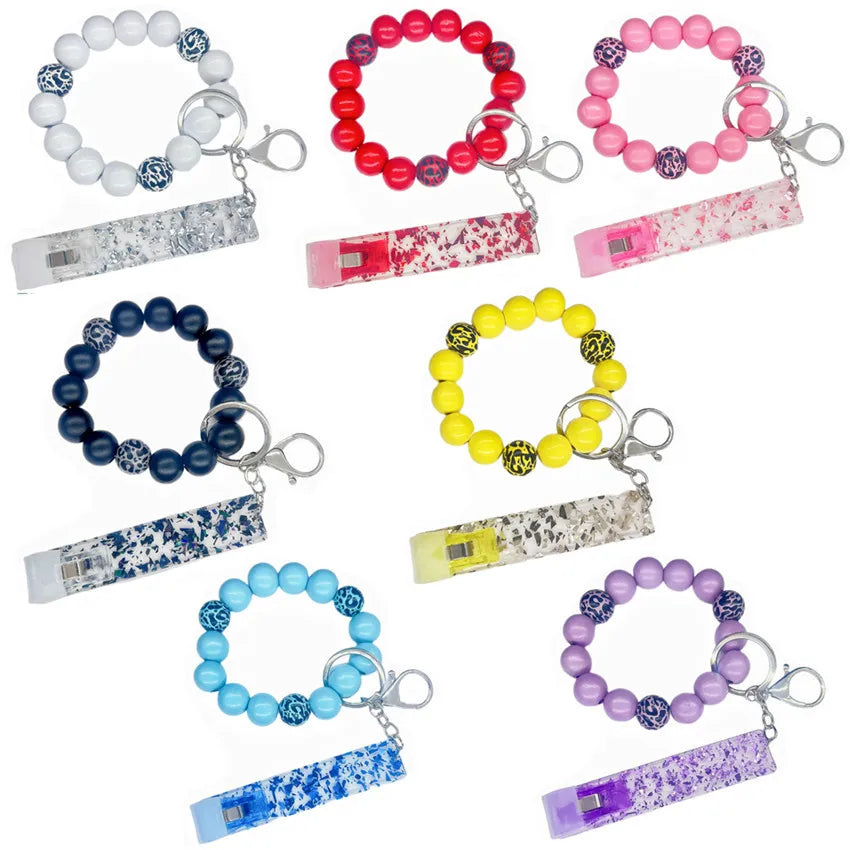 Debit Card Grabber Keychain Bling ATM Credit Card Grabber Card Pullers for Long Nails Bead Bracelet Keychain Funda Para Llaves