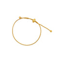 Chris April Original Design Female 316L Stainless Steel PVD Gold Plated Simple Student Adjustable Snake Chain Bracelet