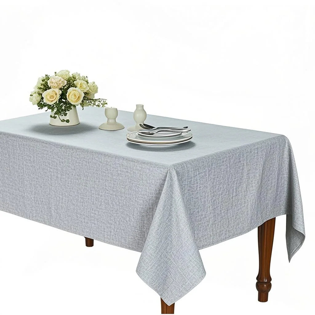 Polyester Linen Looking Tablecloth Solid Waterproof Table Cloth for Home&Restaurant Using
