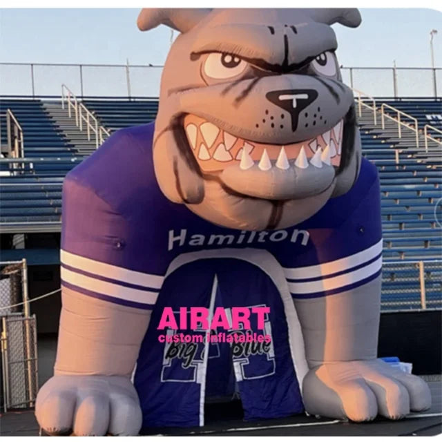 Real Photo Sports Event Decoration Inflatable Bulldog Tunnel for Sale